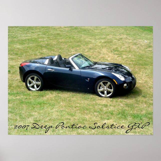 2007 Deep Blue Pontiac Solstice GXP Picture Poster (Vorne)