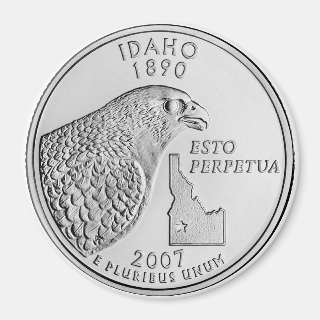 2007 Idaho Staat Quarter Magnet (Vorne)