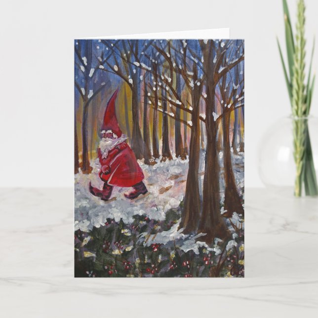 2007_Walking_Gnome Feiertagskarte (Vorderseite)