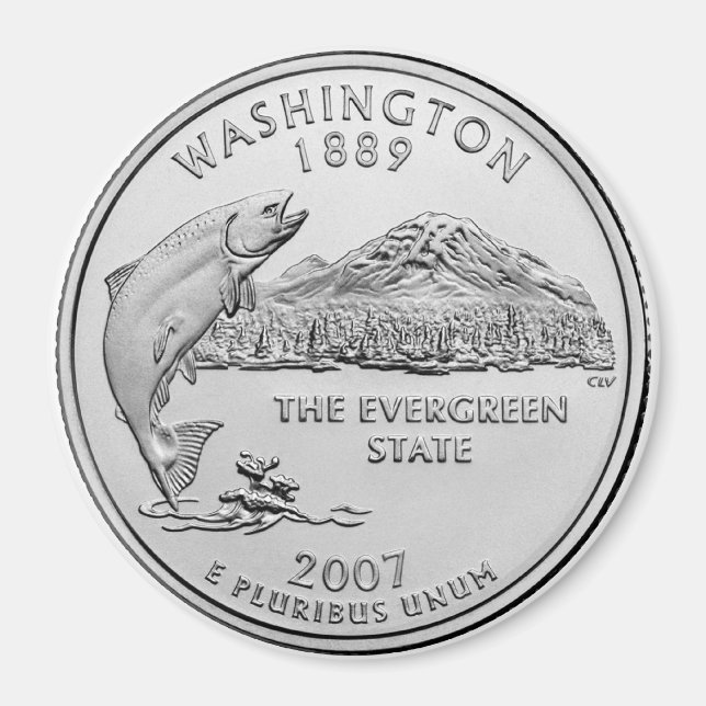 2007 Washington Staat Quarter Magnet (Vorne)