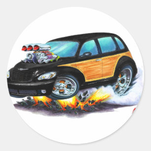 2008-10 PT Cruiser Black Woodie Runder Aufkleber