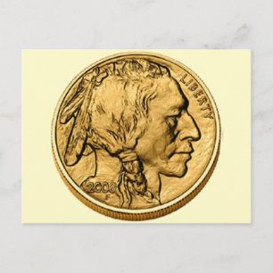 2008 American Buffalo Gold Bulion Coin Post Card Postkarte