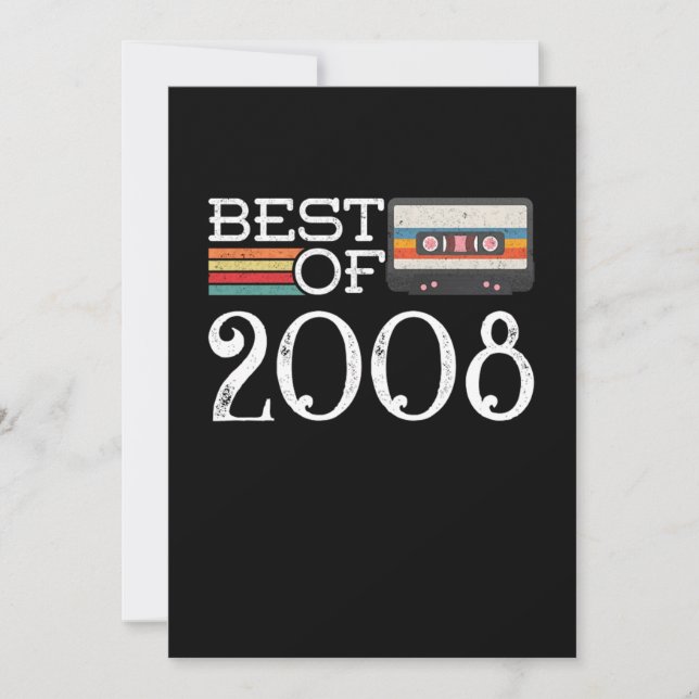 2008 Vintag 12. Geburtstagsgeschenk Einladung (Vorderseite)