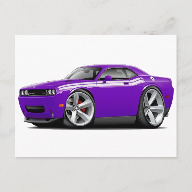 2009-11 Challenger RT Lila-White Car Postkarte (Vorderseite)