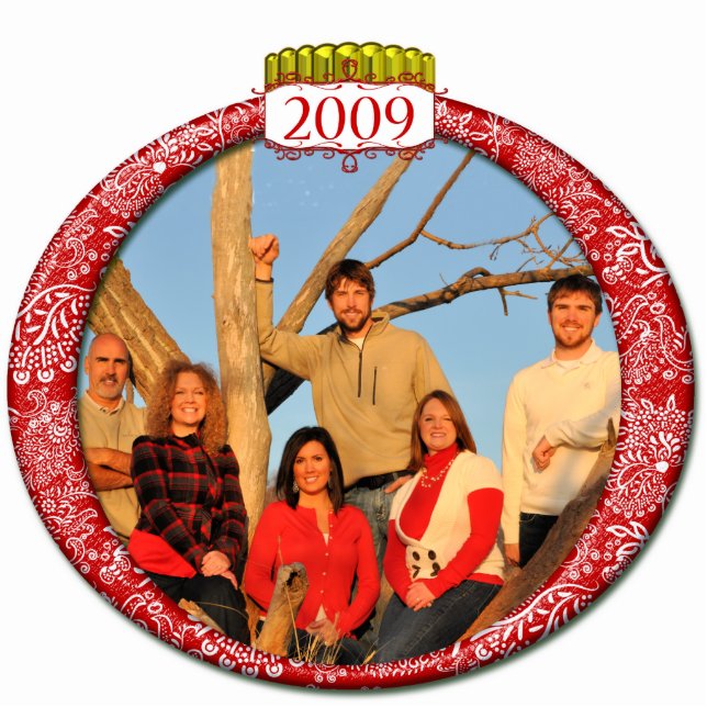 2009 Foto Weihnachtsschmuck Fotoskulptur Ornament (Vorne)