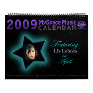 2009 MYSPACE MUSIK-KALENDER, der LIZ LOHNES Kalender