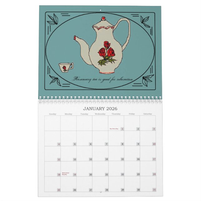 2009 Teekannen - besonders angefertigt Kalender (Jan 2026)