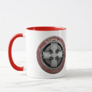 [200] Altes keltisches Heiliges Silberknotenkreuz Tasse