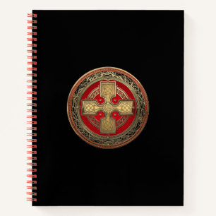 [200] Altes keltisches Sacred Gold Knot Cross Notizbuch