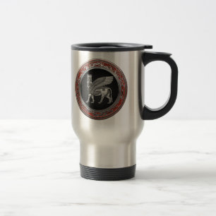 [200] Assyrian Winged Bull - Silver Lamassu Reisebecher