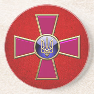 [200] Emblem der ukrainischen Streitkräfte Getränkeuntersetzer