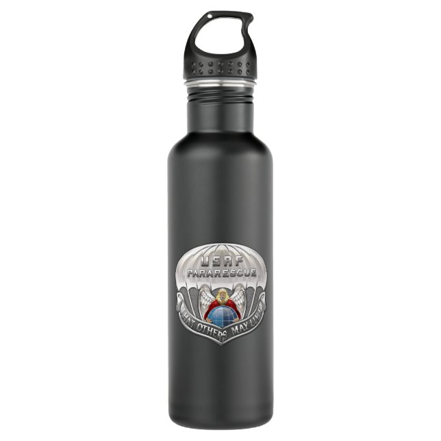 [200] Emblem Pararescuemen (PJ) Edelstahlflasche (Vorderseite)