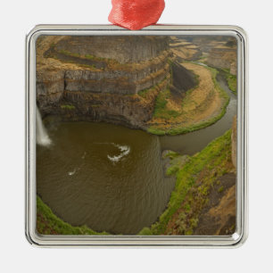 200 Fuß hoher Palouse Falls State Park in Silbernes Ornament