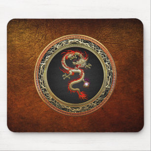 [200] Golden Chinese Dragon Fucanglong Mousepad