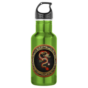 [200] Golden Chinese Dragon Fucanglong Trinkflasche