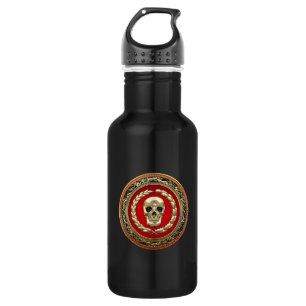 [200] Goldener Schädel Edelstahlflasche
