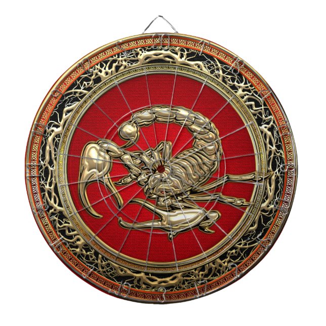 [200] Heiliger goldener Skorpion auf Rot Dartscheibe (vorne)