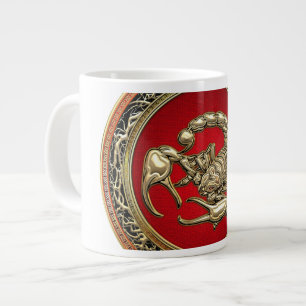 [200] Heiliger Goldener Skorpion auf Rot Jumbo-Tasse