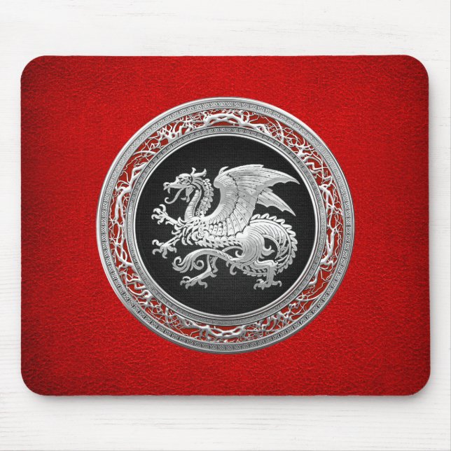 [200] Icelandic Dragon, Landvæ ttir [Silver] Mousepad (Vorne)