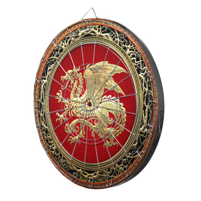 [200] Isländischer Drache, Landvættir [Gold] Dartscheibe (Vorderseite rechts)