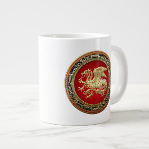 [200] Isländischer Drache, Landvættir [Gold] Jumbo-Tasse