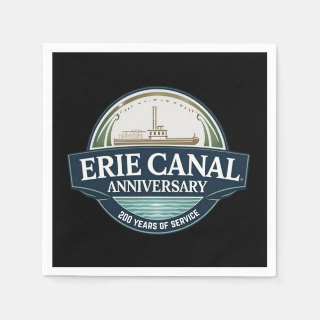 200. Jahrestag des Erie-Kanals Serviette (Vorderseite)