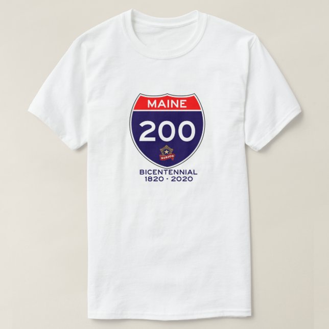 200. Jahrestag Maines zweihundertjährig T-Shirt (Design vorne)