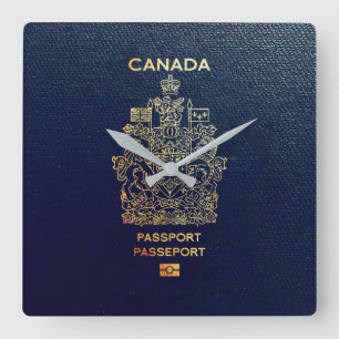 [200] Kanadischer Passport Quadratische Wanduhr