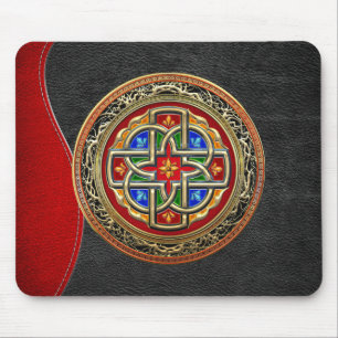 [200] Keltisches Kreuz [Gold+Email] Mousepad