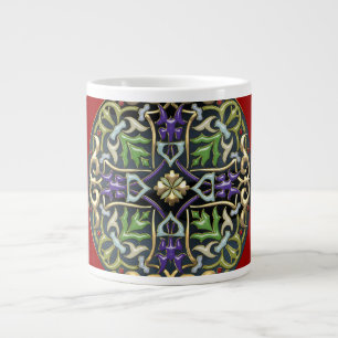 [200] Keltisches Kreuz [Gold mit schwarzer Emaille Jumbo-Tasse