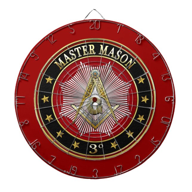 [200] Master Mason - 3rd Degree Square & Compasses Dartscheibe (vorne)