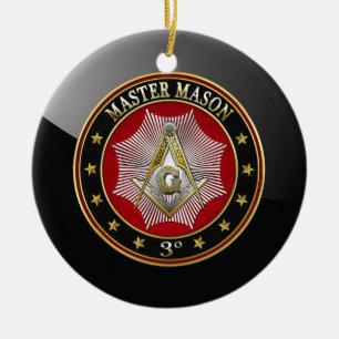 [200] Master Mason - 3rd Degree Square & Compasses Keramikornament