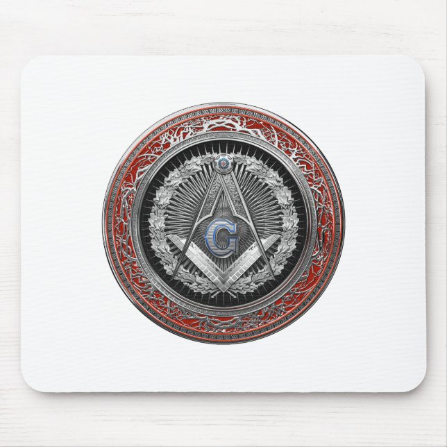 [200] Master Mason - Silver Square & Compasses Mousepad (Vorne)