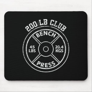 200 Pfund Bankdrücken Club Fitnessstudio Gewichthe Mousepad