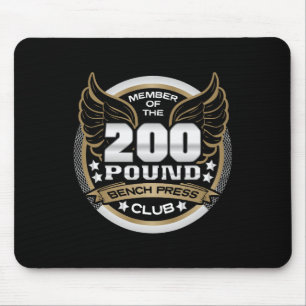 200-Pfund-Bankdrücken-Club für Gewichtsheber-Gym Mousepad