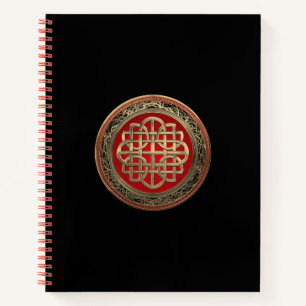 [200] Sacred Celtic Gold Knot Cross Notizbuch