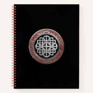 [200] Sacred Celtic Silver Knot Cross Notizbuch
