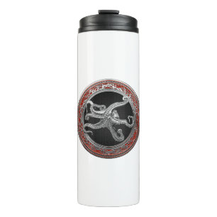 [200] Sacred Silver Octopus in Defensive Posture Thermosbecher