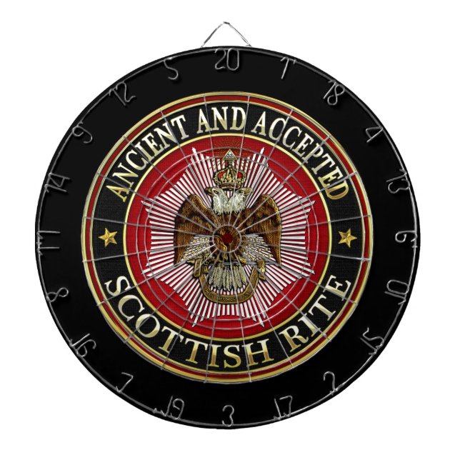 [200] Schottischer Ritus-doppelköpfiger Adler Dartscheibe (vorne)