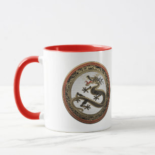 [200] Schwarzer und Gold Heiliger Ostdrache Tasse