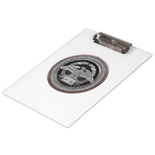 [200] Silberrömischer Kaiseradler über Medallion Klemmbrett