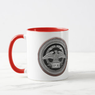 [200] Silberrömischer Kaiseradler über Medallion Tasse
