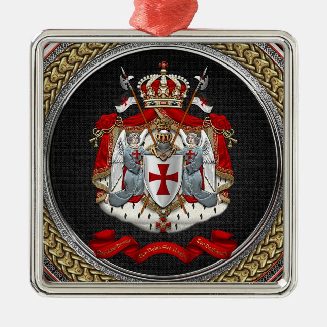 [200] Tempelwappen der Ritter Ornament Aus Metall (Vorne)