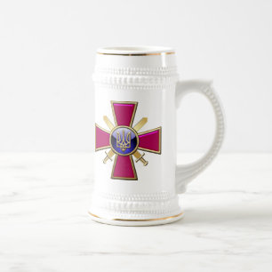 [200] Ukrainische Ground Forces Emblem Bierglas