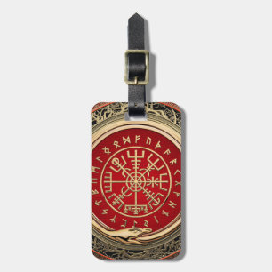 [200] Vegvisir - Viking Gold Magic Runic Compass Gepäckanhänger