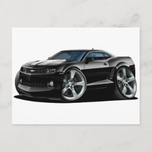 2010-12 Camaro Black-White Car Postkarte