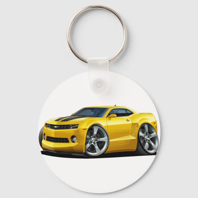 2010-12 Camaro Gelb-Schwarz-Auto Schlüsselanhänger (Vorderseite)