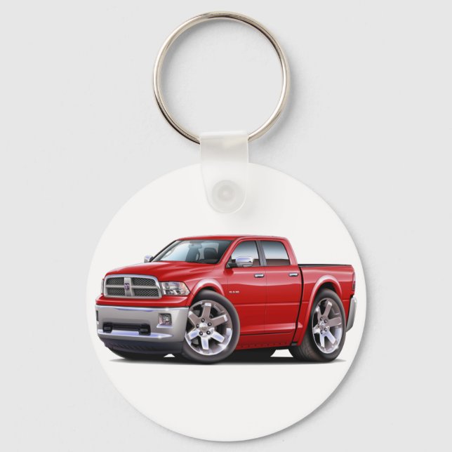 2010-12 Ram Dual Red Truck Schlüsselanhänger (Vorderseite)