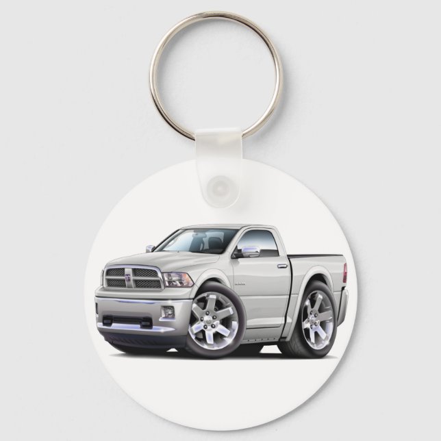 2010-12 Ram White Truck Schlüsselanhänger (Vorderseite)