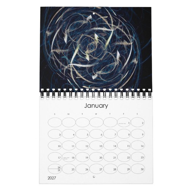 2010 abstrakter Kalender (Jan 2027)